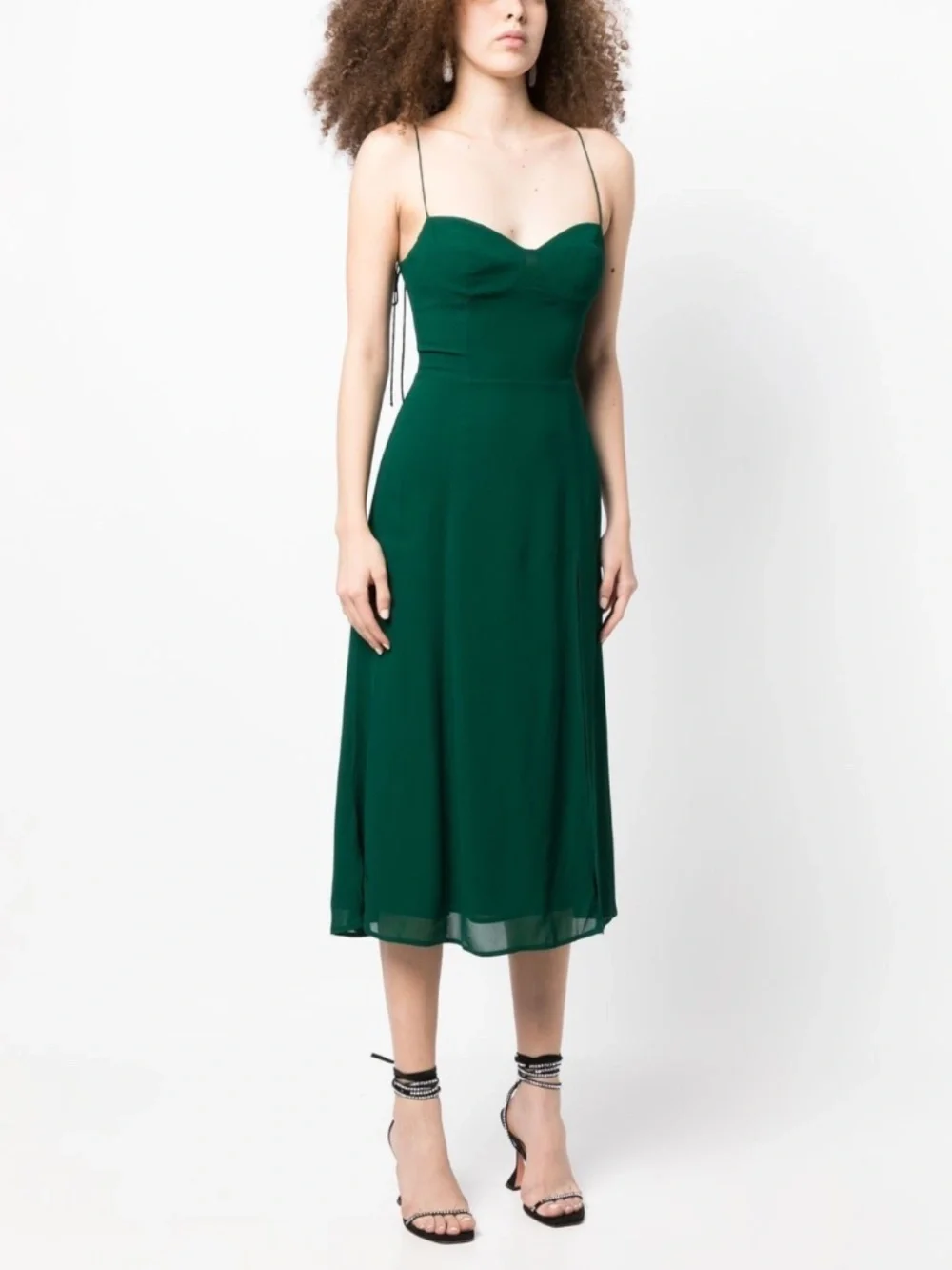 NEW Reformation Juliette Dress Emerald 12 - Picture 6 of 17